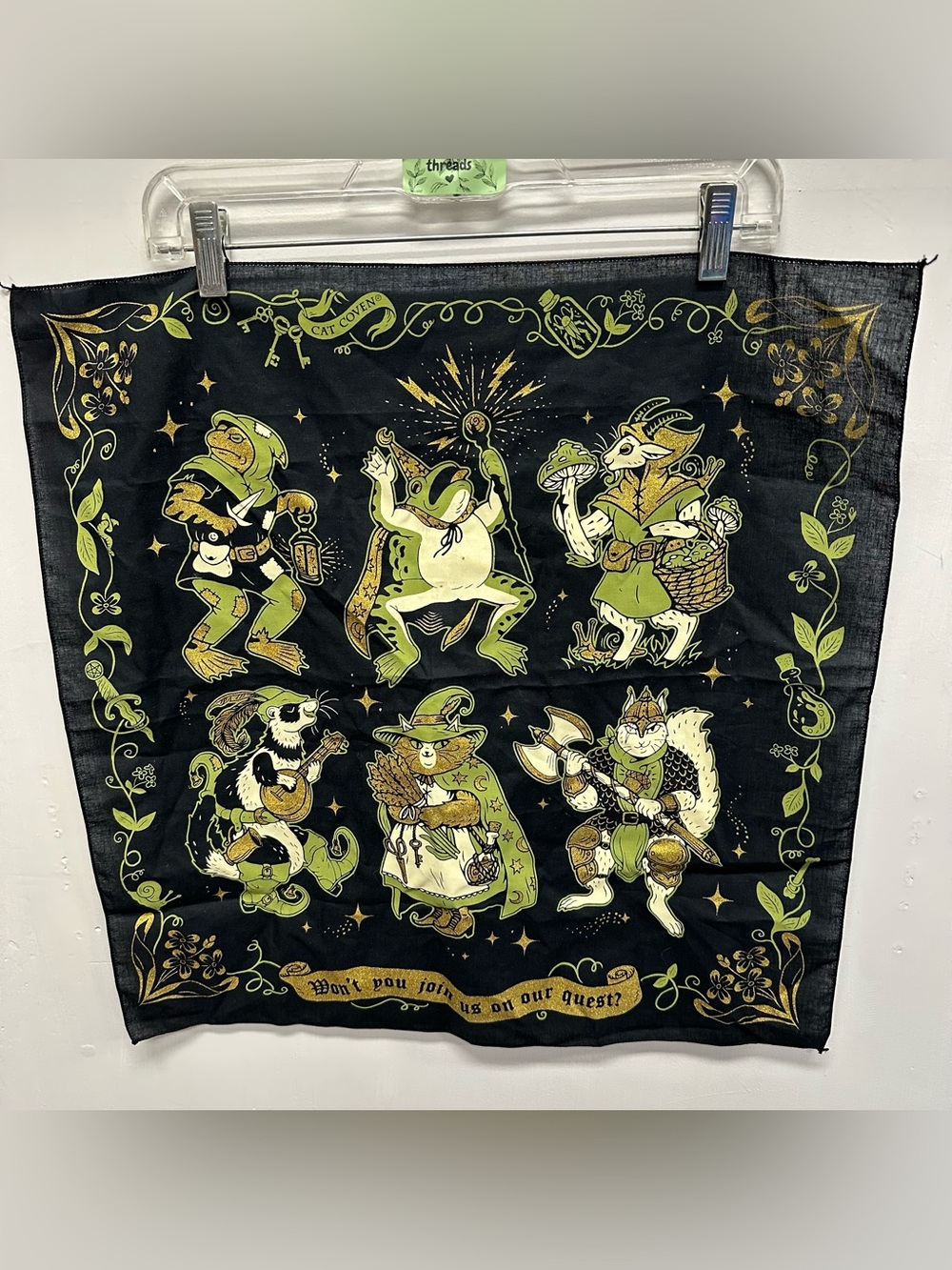 Cat Coven Join our quest bandana whimsical fairy, wizard, Druid, cat witch